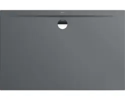 Extraflache Rechteck-Duschwanne Kaldewei Superplan Zero 120x100x3,2 cm grau warm glänzend mit Antirutschbeschichtung