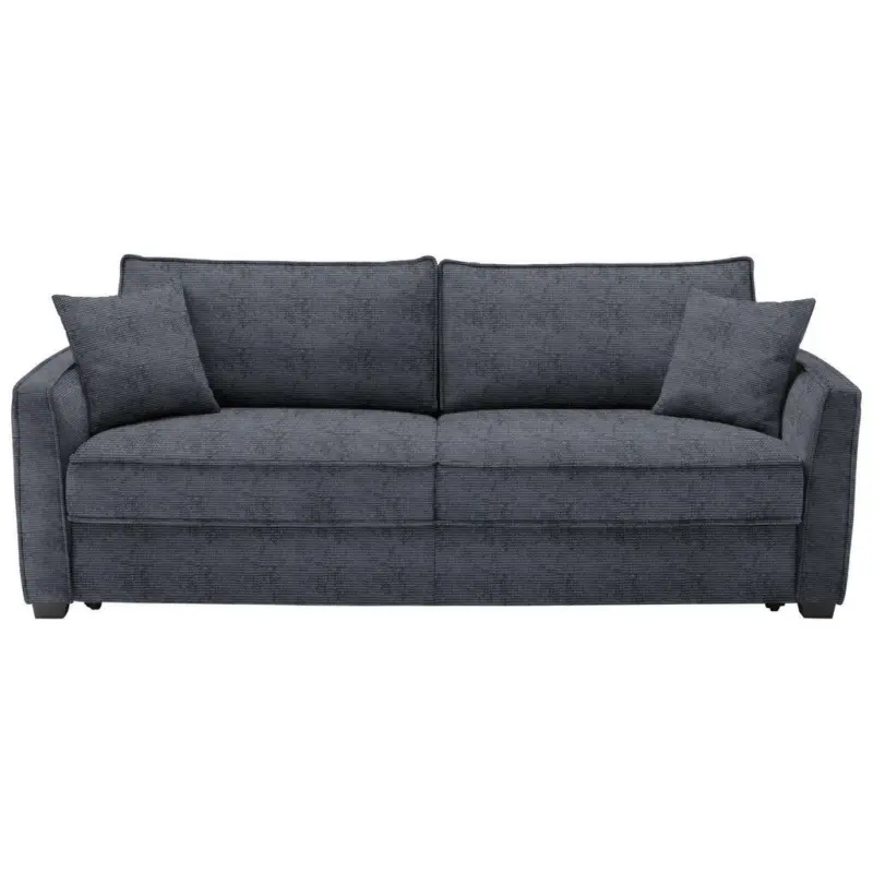 Boxspringsofa in Webstoff Dunkelgrau