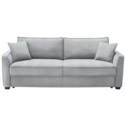 Boxspringsofa in Webstoff Hellgrau