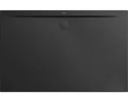 Extraflache Rechteck-Duschwanne Kaldewei Superplan Zero 160x75x3,2 cm schwarz matt