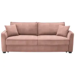 Boxspringsofa in Webstoff Rosa