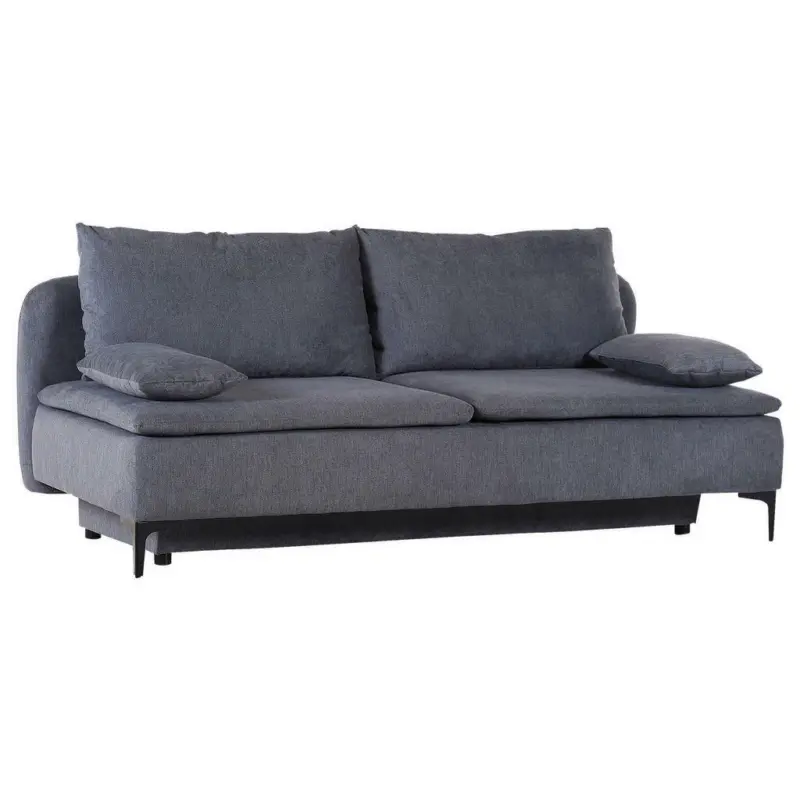 Schlafsofa in Webstoff Dunkelgrau