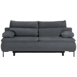 Boxspringsofa in Webstoff Grau