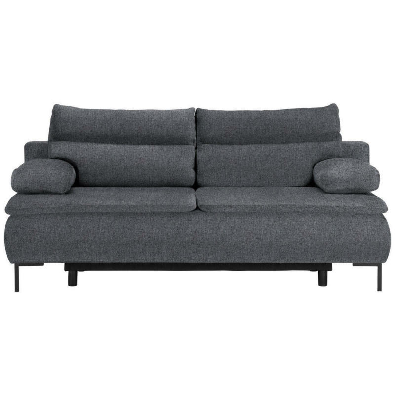 Boxspringsofa in Webstoff Grau