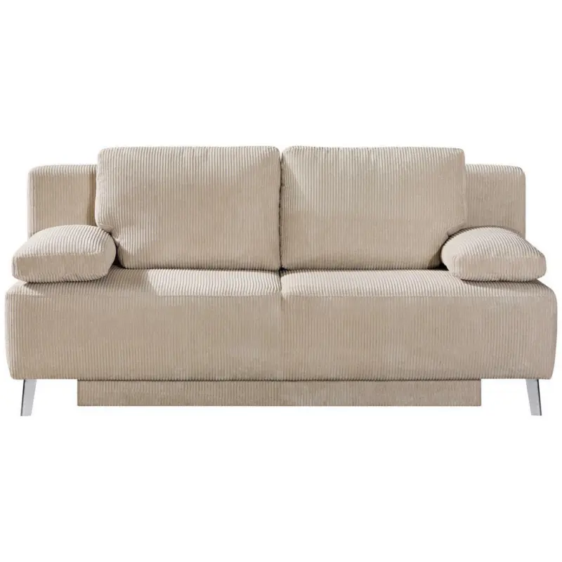 Schlafsofa in Kord Creme