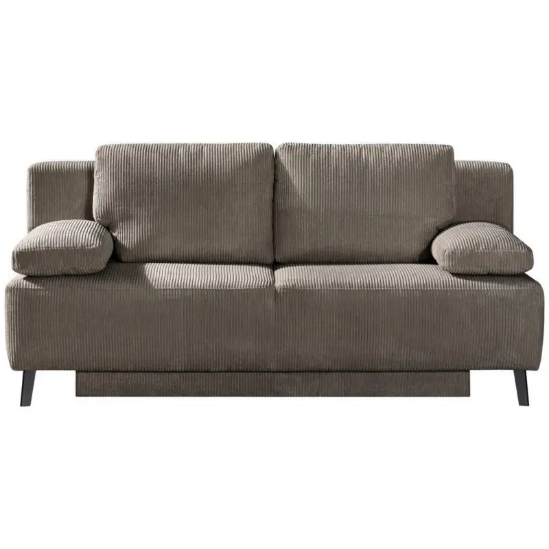 Schlafsofa in Kord Dunkelbraun