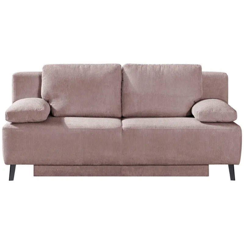 Schlafsofa in Kord Rosa