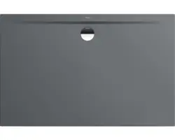 Extraflache Rechteck-Duschwanne Kaldewei Superplan Zero 120x90x3,2 cm grau warm glänzend mit Antirutschbeschichtung