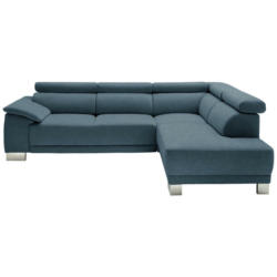 Ecksofa in Mikrofaser Petrol