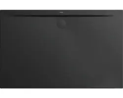Extraflache Rechteck-Duschwanne Kaldewei Superplan Zero 160x90x3,2 cm schwarz matt mit Antirutschbeschichtung