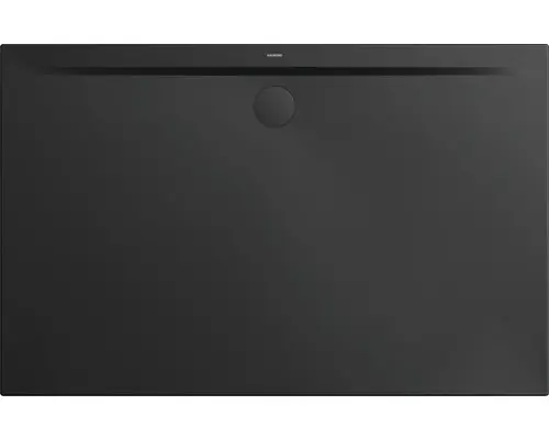 Extraflache Rechteck-Duschwanne Kaldewei Superplan Zero 160x90x3,2 cm schwarz matt mit Antirutschbeschichtung