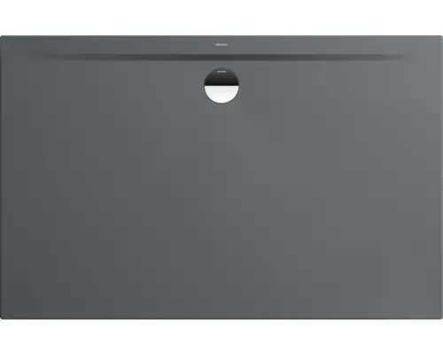 Extraflache Rechteck-Duschwanne Kaldewei Superplan Zero 180x100x3,2 cm grau warm glänzend mit Antirutschbeschichtung