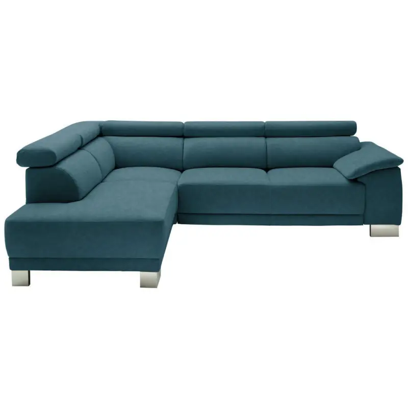 Ecksofa in Mikrofaser Petrol
