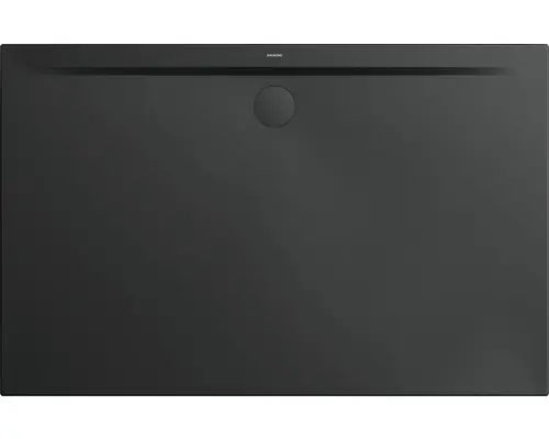 Extraflache Rechteck-Duschwanne Kaldewei Superplan Zero 110x75x3,2 cm schwarz matt