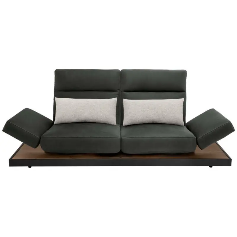 Zweisitzer-Sofa in Echtleder Schwarz