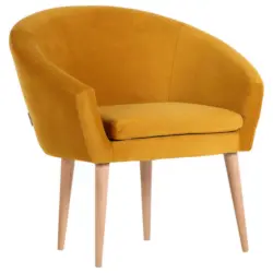 Sessel in Flachgewebe Gelb