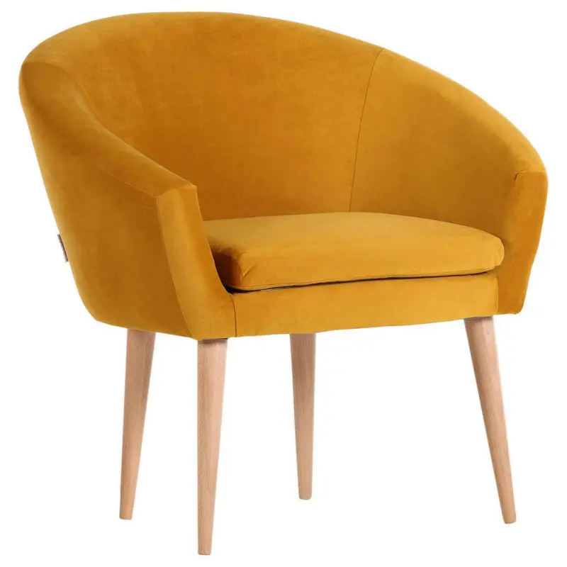 Sessel in Flachgewebe Gelb