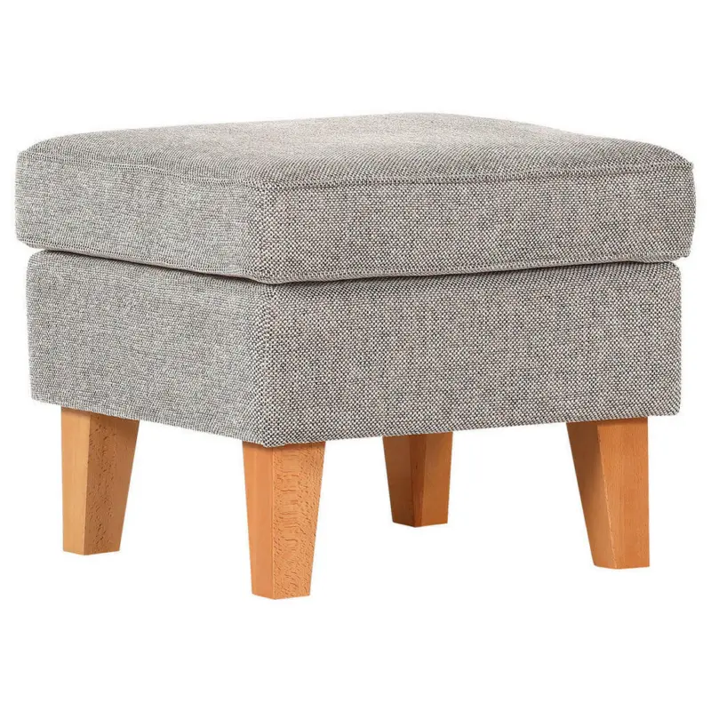 Hocker in Textil Grau
