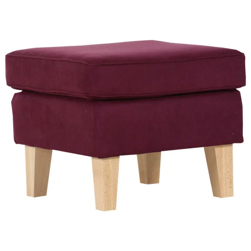 Hocker in Textil Dunkelrot