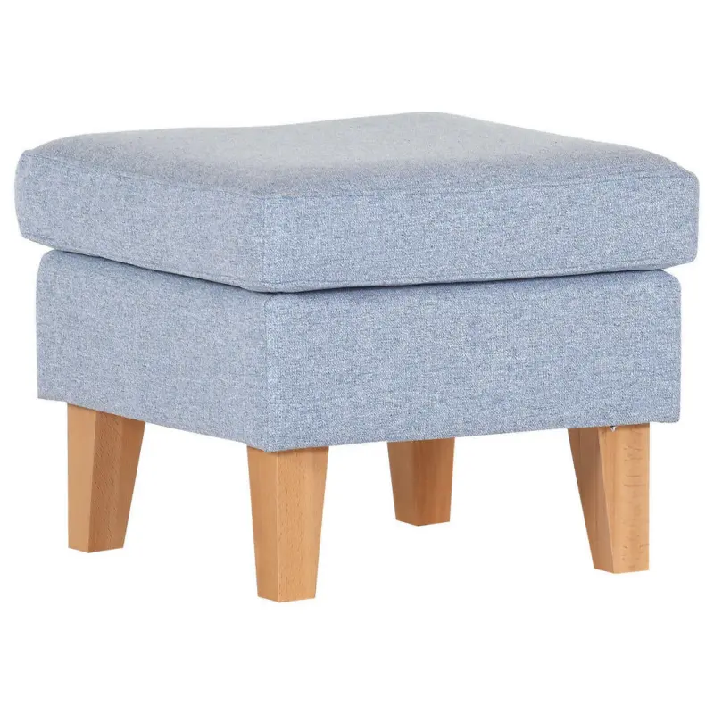 Hocker in Textil Hellblau