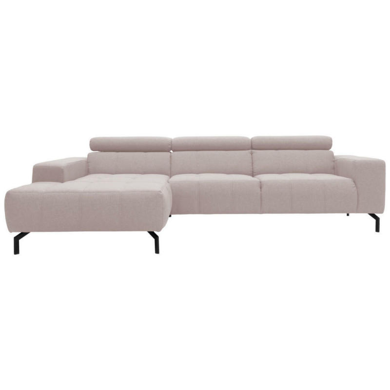 Ecksofa in Webstoff Pink