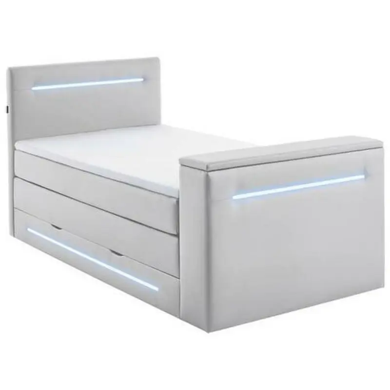 Boxspringbett 120/200 cm in Weiß