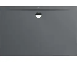 Extraflache Rechteck-Duschwanne Kaldewei Superplan Zero 140x80x3,2 cm grau warm glänzend mit Antirutschbeschichtung