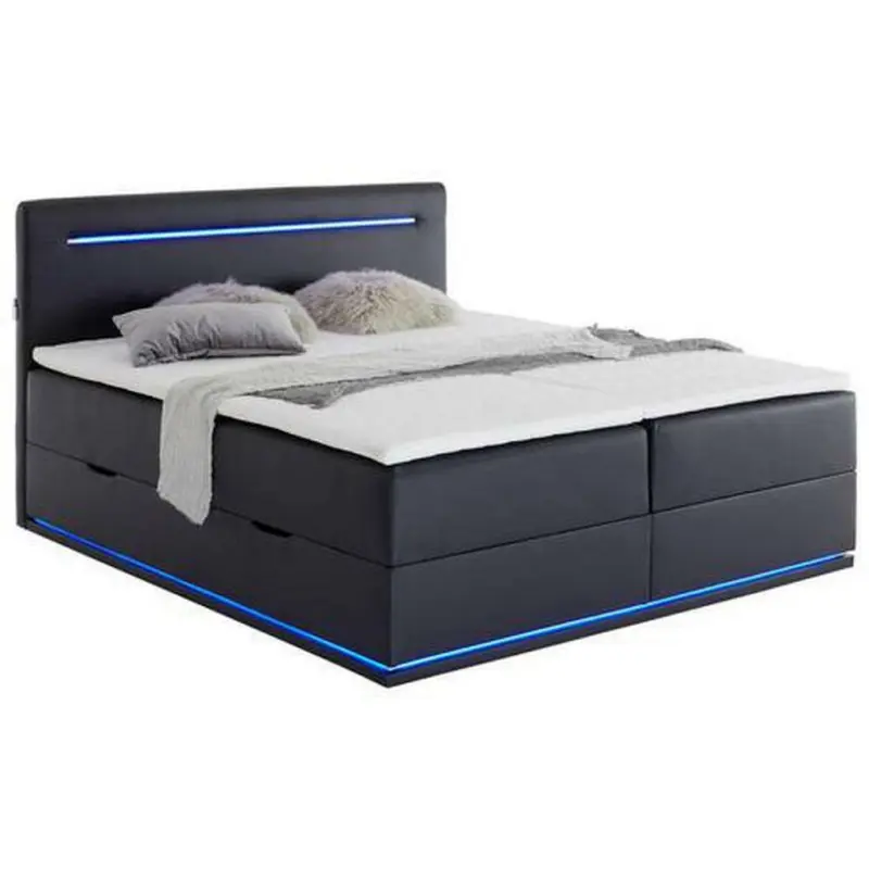 Boxspringbett 180/200 cm in Schwarz