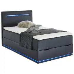 Boxspringbett 140/200 cm in Schwarz