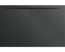 Extraflache Rechteck-Duschwanne Kaldewei Superplan Zero 110x90x3,2 cm grau cool glänzend mit Antirutschbeschichtung