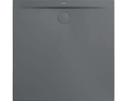 Extraflache Duschwanne Kaldewei Superplan Zero 90x90x3,2 cm grau warm glänzend mit Antirutschbeschichtung