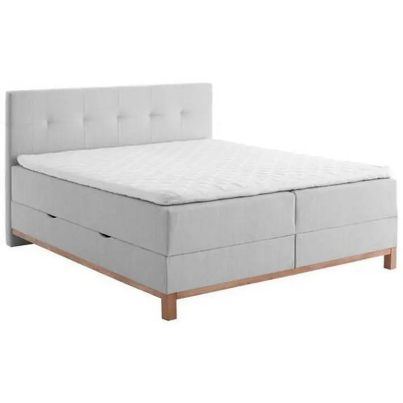 Boxspringbett 180/200 cm in Hellgrau