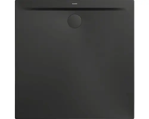 Extraflache Duschwanne Kaldewei Superplan Zero 80x80x3,2 cm schwarz matt mit Antirutschbeschichtung