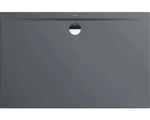 Extraflache Rechteck-Duschwanne Kaldewei Superplan Zero 160x75x3,2 cm grau warm glänzend mit Antirutschbeschichtung