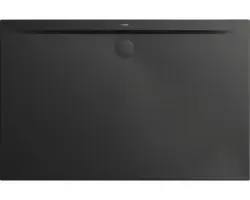 Extraflache Rechteck-Duschwanne Kaldewei Superplan Zero 130x90x3,2 cm schwarz matt mit Antirutschbeschichtung