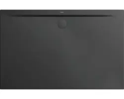 Extraflache Rechteck-Duschwanne Kaldewei Superplan Zero 100x75x3,2 cm schwarz matt mit Antirutschbeschichtung