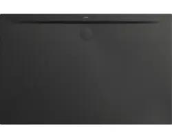 Extraflache Rechteck-Duschwanne Kaldewei Superplan Zero 110x80x3,2 cm schwarz matt mit Antirutschbeschichtung