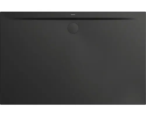Extraflache Rechteck-Duschwanne Kaldewei Superplan Zero 110x80x3,2 cm schwarz matt mit Antirutschbeschichtung
