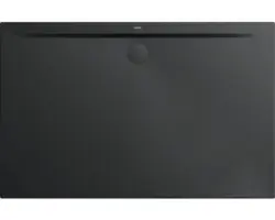 Extraflache Rechteck-Duschwanne Kaldewei Superplan Zero 100x90x3,2 cm schwarz matt mit Antirutschbeschichtung