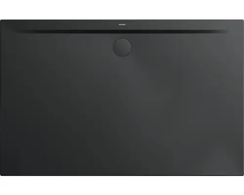 Extraflache Rechteck-Duschwanne Kaldewei Superplan Zero 100x90x3,2 cm schwarz matt mit Antirutschbeschichtung