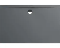 Extraflache Rechteck-Duschwanne Kaldewei Superplan Zero 160x80x3,2 cm grau warm glänzend