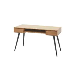 Schreibtisch 140/78/60 cm in Schwarz, Akaziefarben