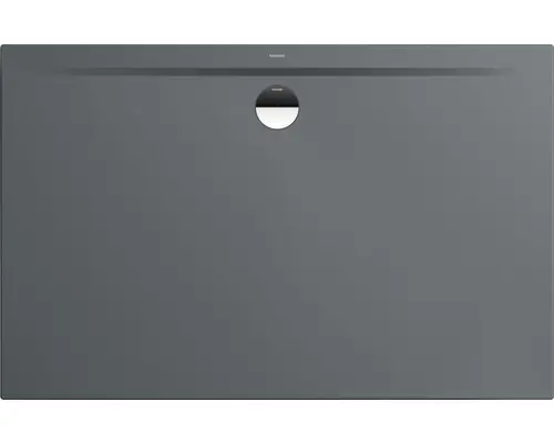 Extraflache Rechteck-Duschwanne Kaldewei Superplan Zero 160x100x3,2 cm grau warm glänzend