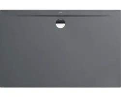 Extraflache Rechteck-Duschwanne Kaldewei Superplan Zero 180x80x3,2 cm grau warm glänzend mit Antirutschbeschichtung