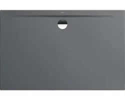 Extraflache Rechteck-Duschwanne Kaldewei Superplan Zero 110x75x3,2 cm grau warm glänzend