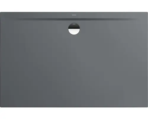 Extraflache Rechteck-Duschwanne Kaldewei Superplan Zero 110x75x3,2 cm grau warm glänzend