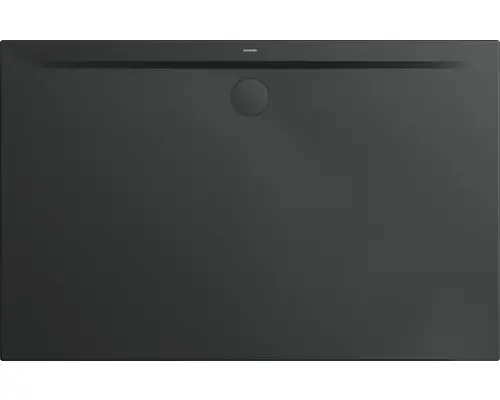 Extraflache Rechteck-Duschwanne Kaldewei Superplan Zero 140x100x3,2 cm grau cool glänzend mit Antirutschbeschichtung