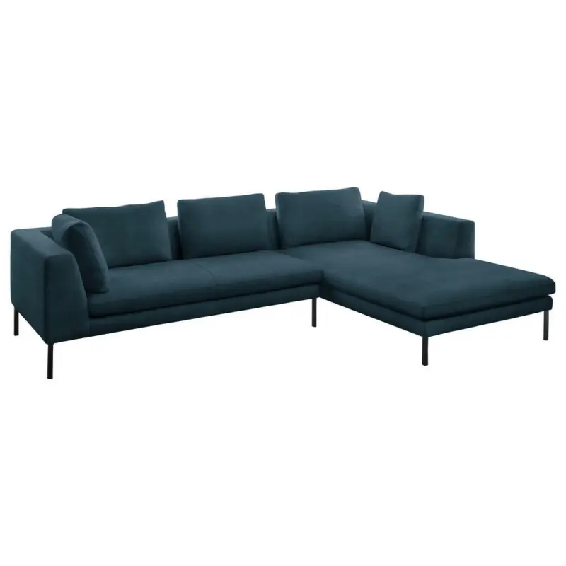 Ecksofa in Mikrofaser Petrol