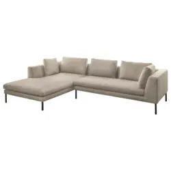 Ecksofa in Mikrofaser Taupe