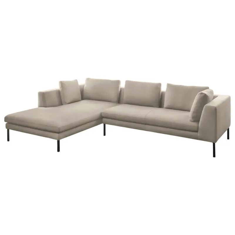 Ecksofa in Mikrofaser Taupe
